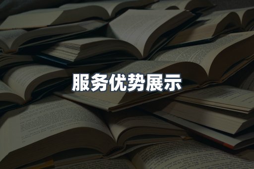 服务优势展示